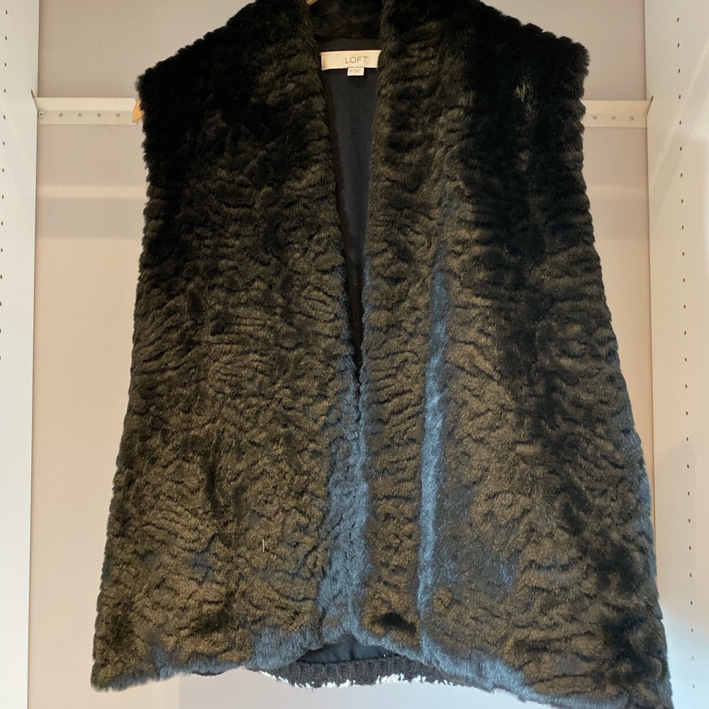 Fuzzy fake fur vest